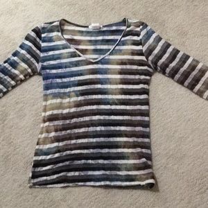 Nordstrom V- neck Three Quarter Sleeve Tee